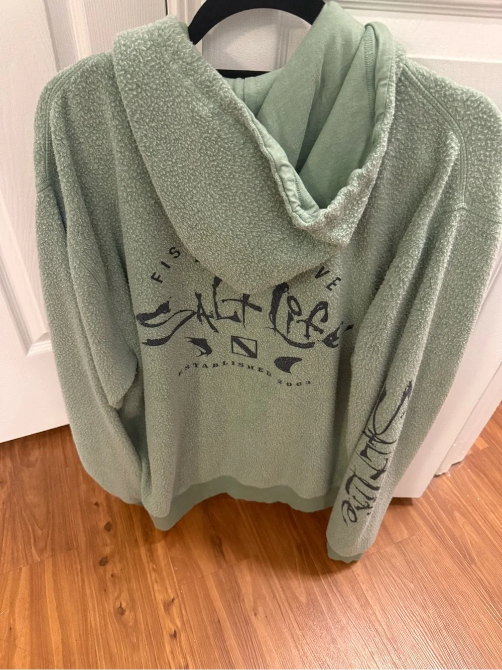 Salt Life Men’s Sage Green Sherpa Pullover Hoodie xl. New